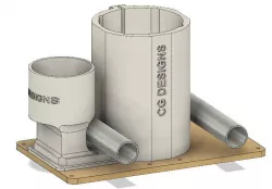 MPCNC Lowrider2 Router adapter with dust collection