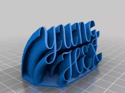 My Customized Sweeping 2-line name plate (yung hex)
