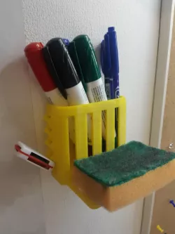 Pen marker holder with flash slot