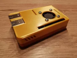 Raspberry Pi 4 snap fit case with 30mm Fan