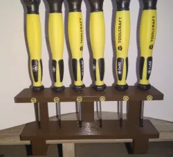 Screwdriver holder with snap-on