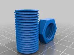 Secret screw with reverse threading 