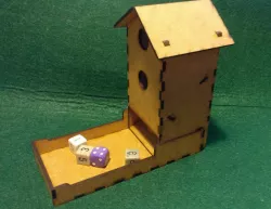 Wingspan Bird-Feeder Dice Tower, Laser Cut