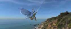 wizard riding a Large eagle