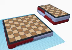 Woodgrain Checkerboard Box, Executive Size