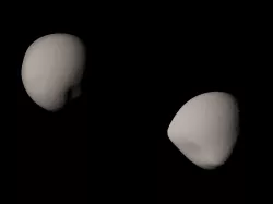 90 Antiope approximate shape scaled one in two million