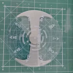 Articulated circular template for Infinity the game