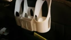 Back of headrest cup holder/organizer