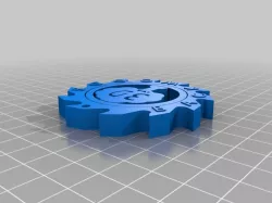 Backwoods 3D Maker Coin/ Print in place Rotating Toy