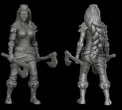 Barbarian girl (28mm DnD mini)