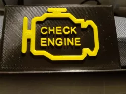 Check engine and check oil signs