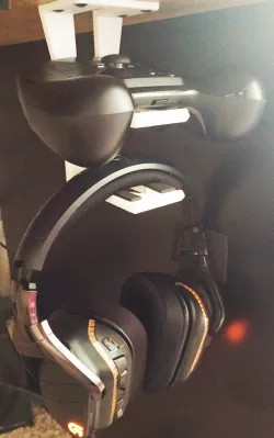 Controller under desk holder hook