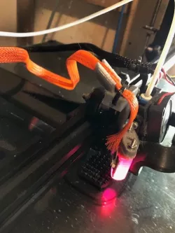CR10 BL Touch support with cable guide for Petsfang duct