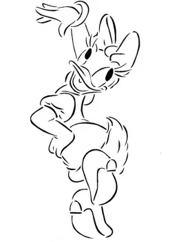 Daisy Duck stencil