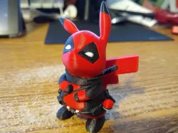 DeadPool Pikachu Multicolor Remix