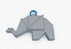 elephant origami charm
