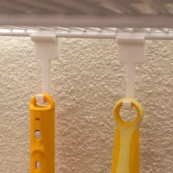 Elfa hook for shelves with liners