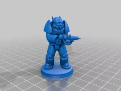Enclave Soldier with Plasma Rifle and Advanced Power Armor Mk II 