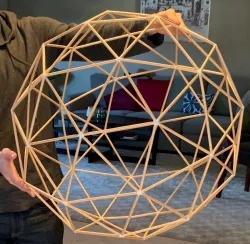 Geodesic Sphere (Printed connectors + straws)