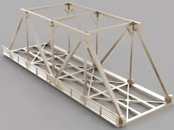 HO scale railway bridge