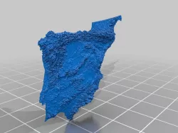 Iberia Mountains - A 3D topography map