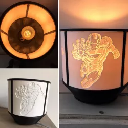 Iron Man Lithophane Lamp Shade