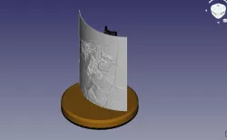 Led table lamp with Lithophane, remote control, Google Assistant and amazon alexa