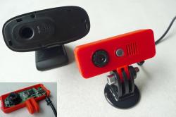 Logitech C270 Webcam Cover Replacement (with GoPro Mount) by Pomi, Download free STL model