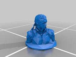 3D Printable Solid Snake (Metal Gear Solid) by Irnkman