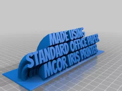 Mcor Iris Creation name plate (text)