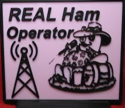 REAL Ham Operator desk plaque