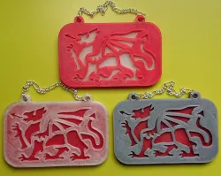 Red Dragon plaque wall hangar (based on Welsh Flag)