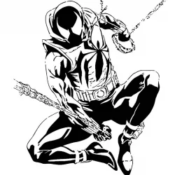 Scarlet Spiderman stencil