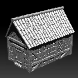 Small medieval house V2, Kickstarter teaser model 3Dlayeredscenery