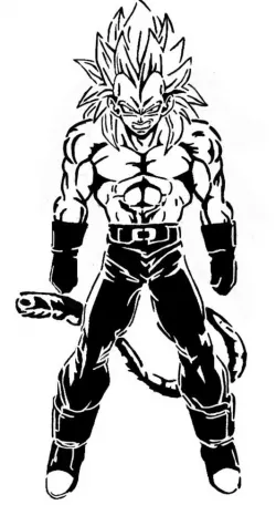 SS4 Vegeta stencil 4
