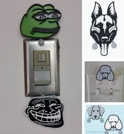 Switch Plate Art / Memes and Animals