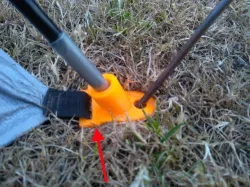 Tent rod foot 