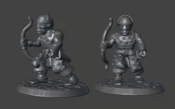 28mm - Orc / Goblin / Hobgoblin Archer Miniature With Bow