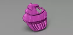 Airy cupcake keychain