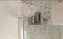 Bathrobe or towel hook for glass shower