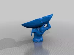 broken statue - low poly
