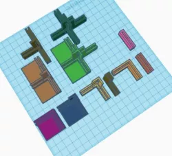 Cardboard corner bracket set plus middle layer