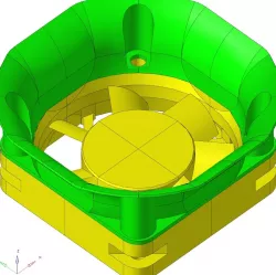Collerette de reduction de turbulence pour sunon 40x40- turbulence reduction flange for sunon 40x40