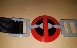 Deadpool Belt Buckle Seperate Coloured Parts