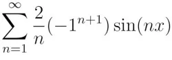 Fourier series for y=x