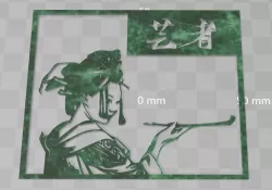 Japanese geisha stencil