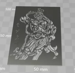 Kongo-rikishi statues　stencil