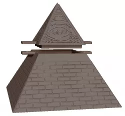 Lockable Illuminati pyramid box