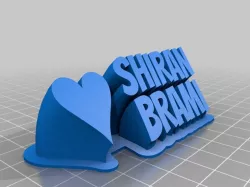 My Customized Sweeping 2-line name plate (text)