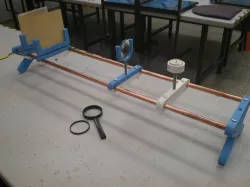 Optical lens experiment - optical bench
